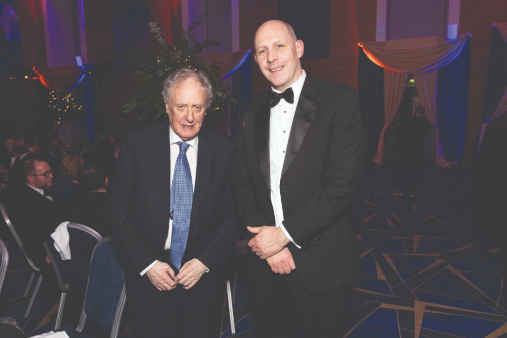 Vincent Browne pictured with his nephew Malachy Browne, UCD Alumni Award 2023 in Engineering and Architecture. 