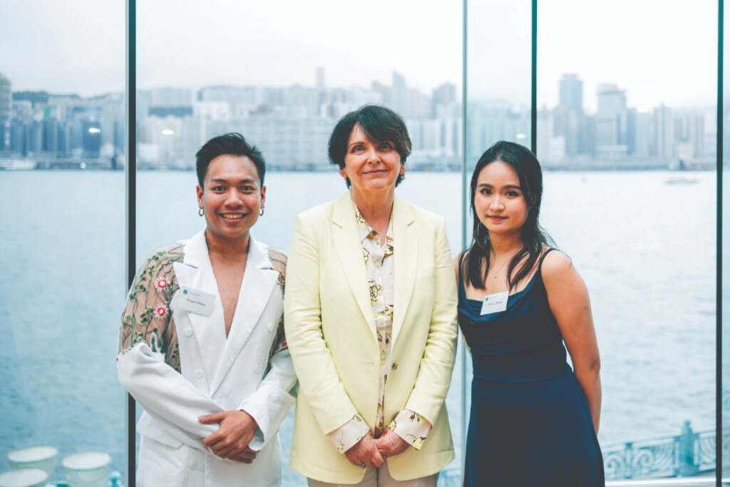 Patipan Dahan, UCD President, Prof. Orla Feely and Supicha Tsang in Hong Kong. 