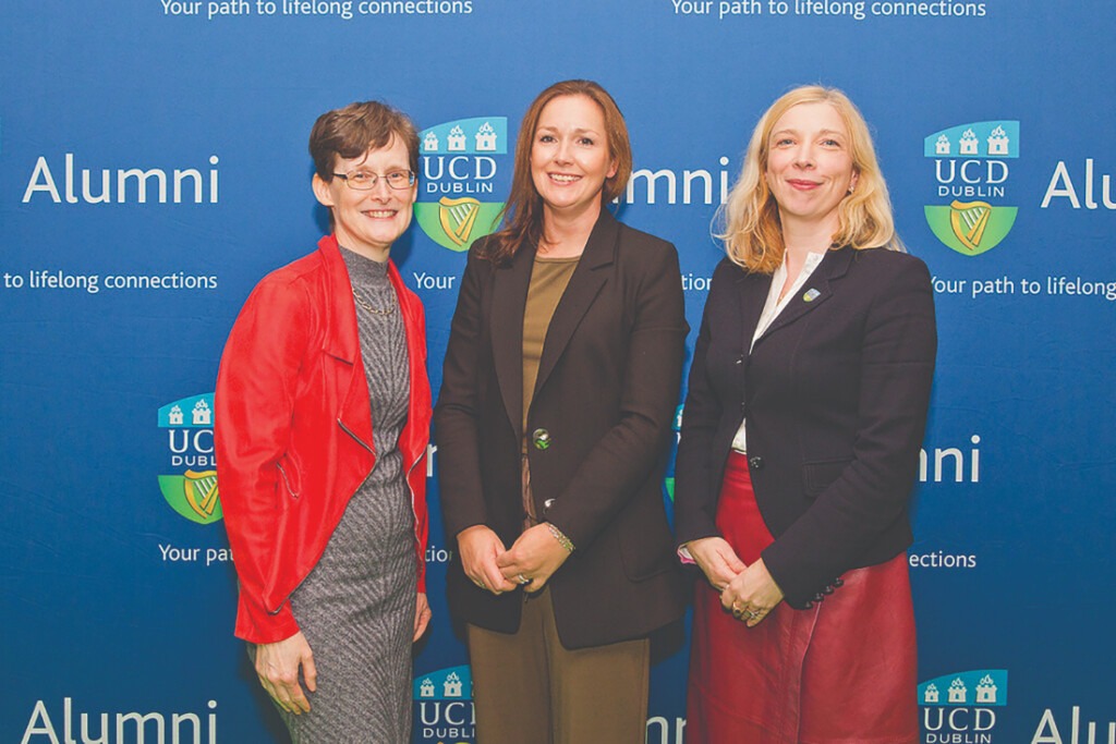 Majella Henchion, EGA President, Róisín Quinn, EGA Distinguished Graduate and Aoife Ahern, Dean of Engineering.