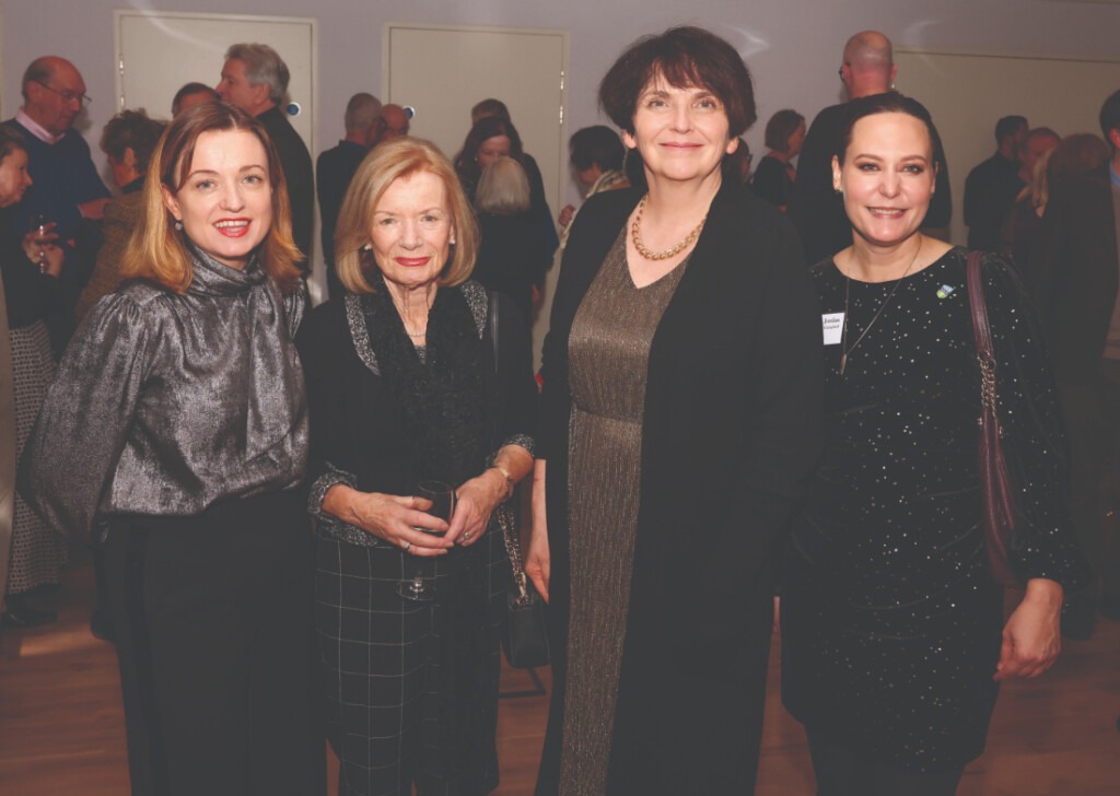 Rachel and Rosaleen O’Kane with President of UCD, Prof. Orla Feely and Jordan Campbell, CEO of UCD Foundation. 