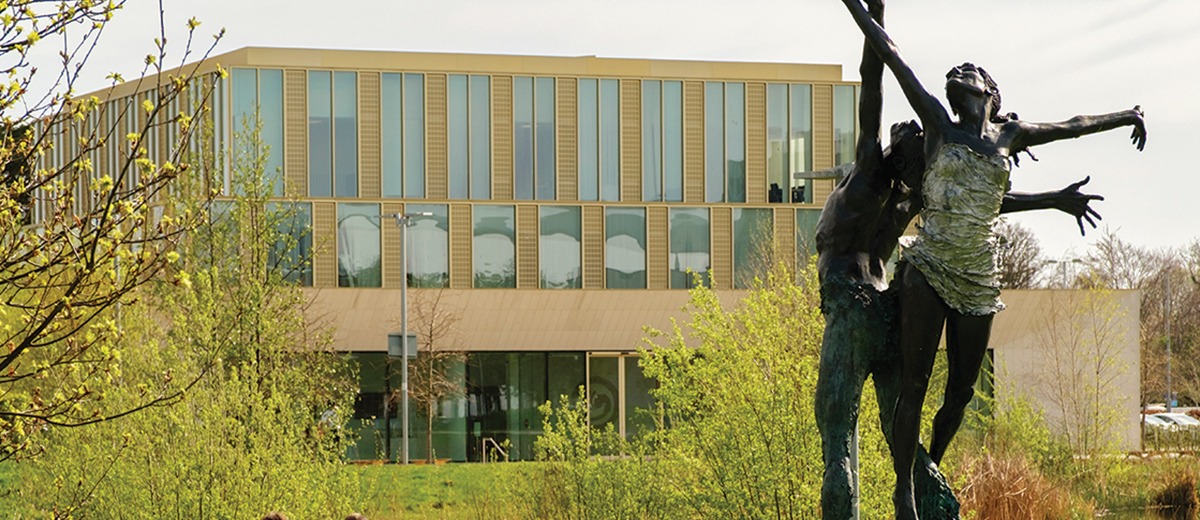 ‘Wind and Water’ beside the upper lake. Photo: Vincent Hoban, UCD.
