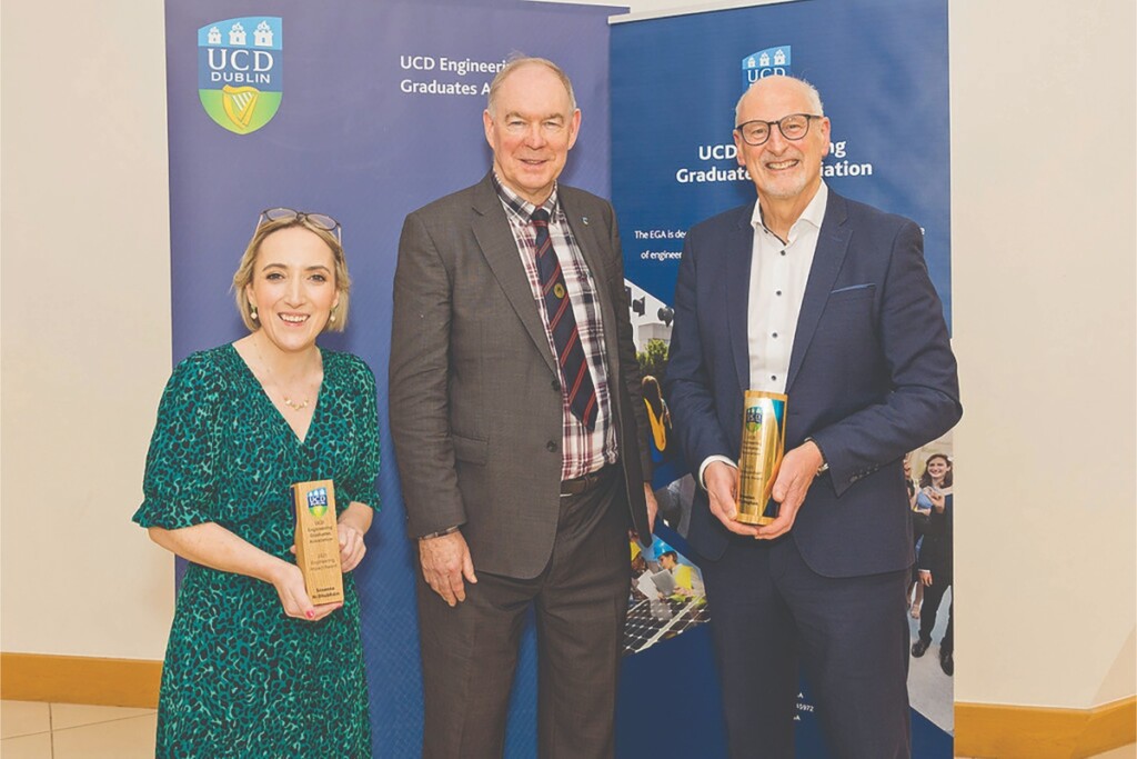 Sosanna Ní Dhubháin, Emeritus Associate Professor David Timoney and Brendan O’Callaghan.