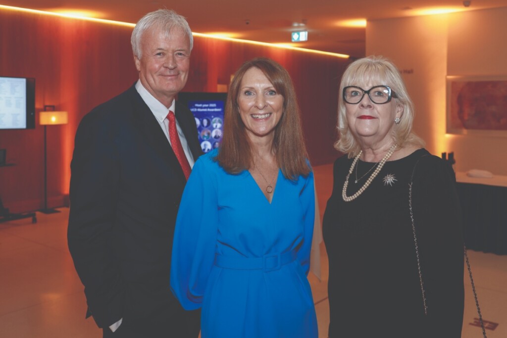 Tom O'Connor, ex-Chair UCD Foundation, Triona McCormack, VP Strategy and External Engagement, and Marie O'Connor, ex-Chair UCD Governing Authority.