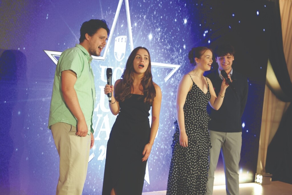 UCD Musical Society performers, Elijah Lopez, Chloe Burke, Yvette McDonnell and Robert Hogan.