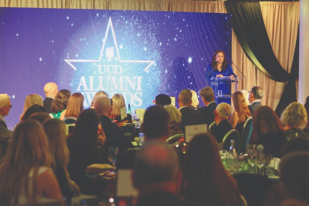 Jordan Campbell, CEO of UCD Foundation, at the Alumni Awards.