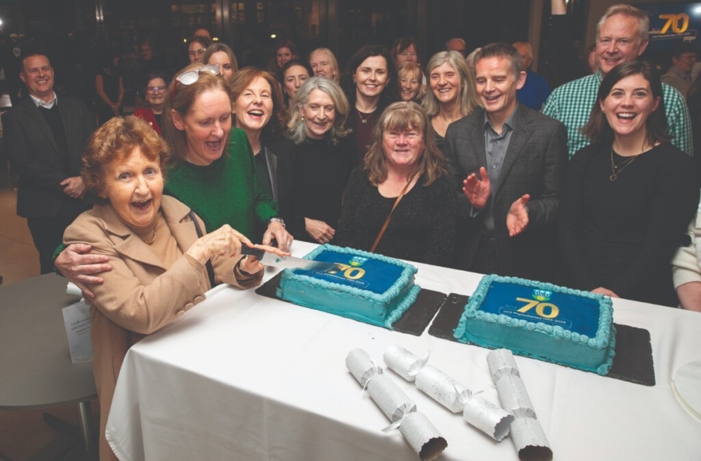 Attendees celebrate 70 years of physiotherapy at UCD School of Public Health, Physiotherapy and Sports Science.
