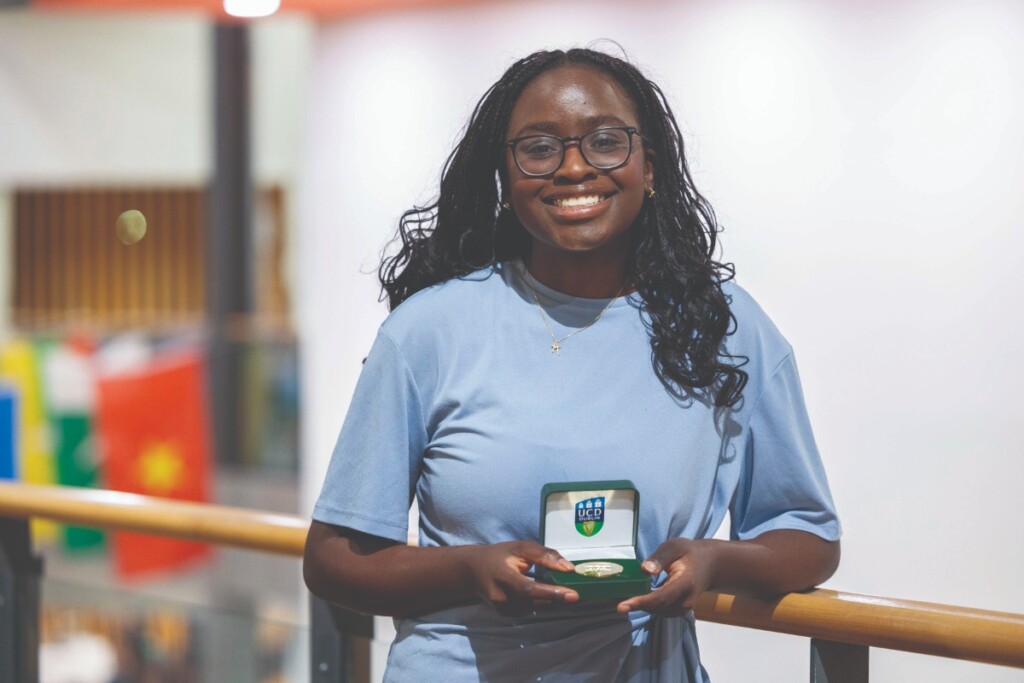 Adeola Idowu, winner of the inaugural Brian J. Hillery Business Internship Award.