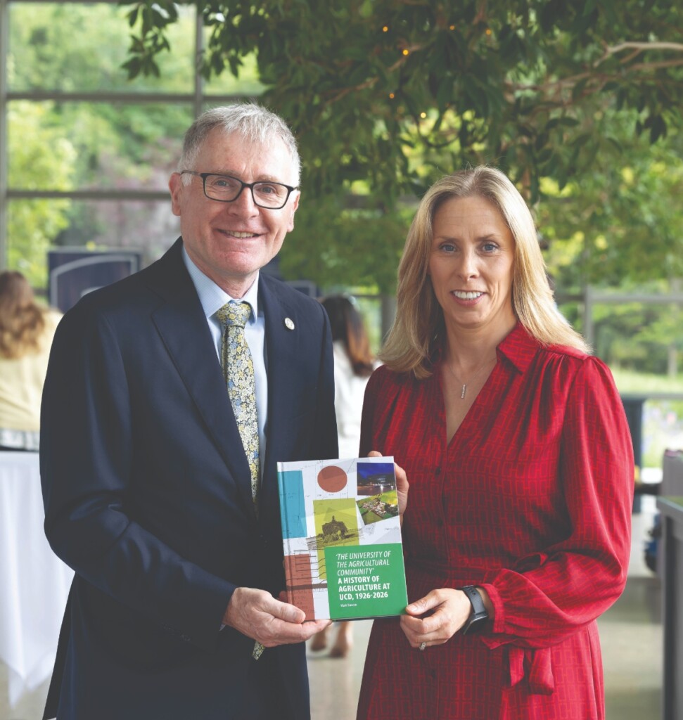 Prof. Frank Monahan and Prof. Karina Pierce at the launch of A History of Agriculture at UCD.