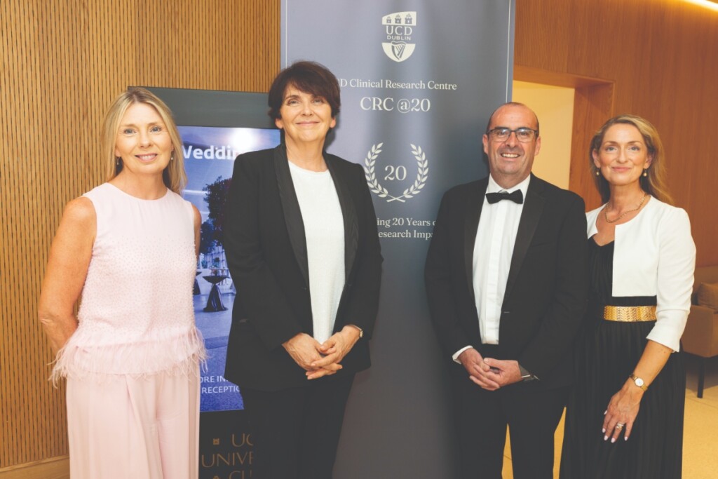 An tOllamh Geraldine Doyle; Uachtarán UCD, an tOllamh Orla Feely; an tOllamh Peter Doran; agus an tOllamh Patricia Maguire.