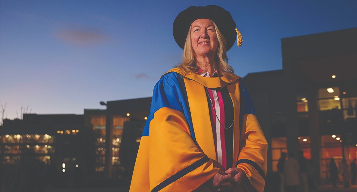 Siobhán Talbot at the conferring of her honorary doctorate at UCD.