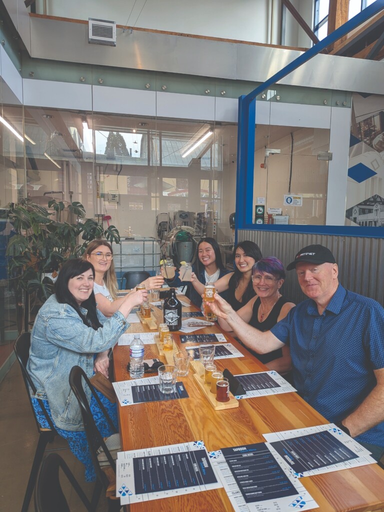 UCD Alumni in Vancouver raising a glass at the Chapter Social at Granville Island Brewery in May 2026.